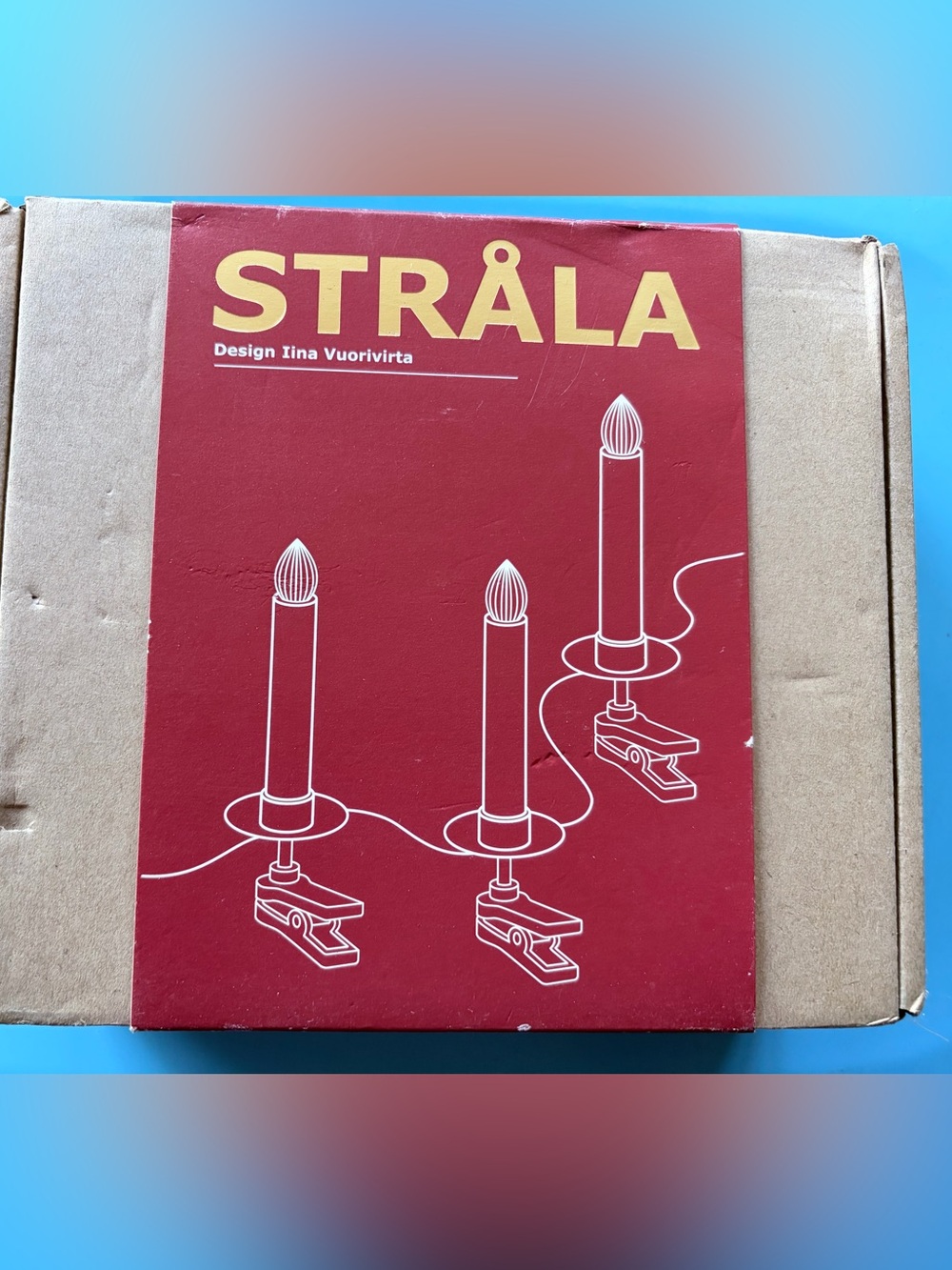 IKEA STRÅLA Red Clip-On Candle String Lights